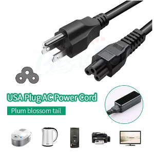 Laptop/Printer Adapter 3 prong power cord flat 1.5M