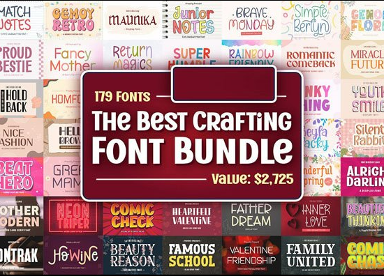 Best Crafting Font Bundle