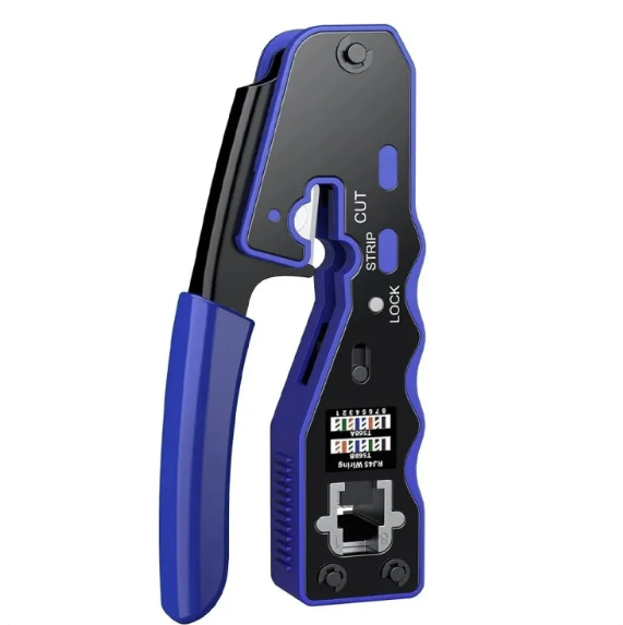 RJ45 Crimp Tool Kit Pass Through Ethernet Crimper